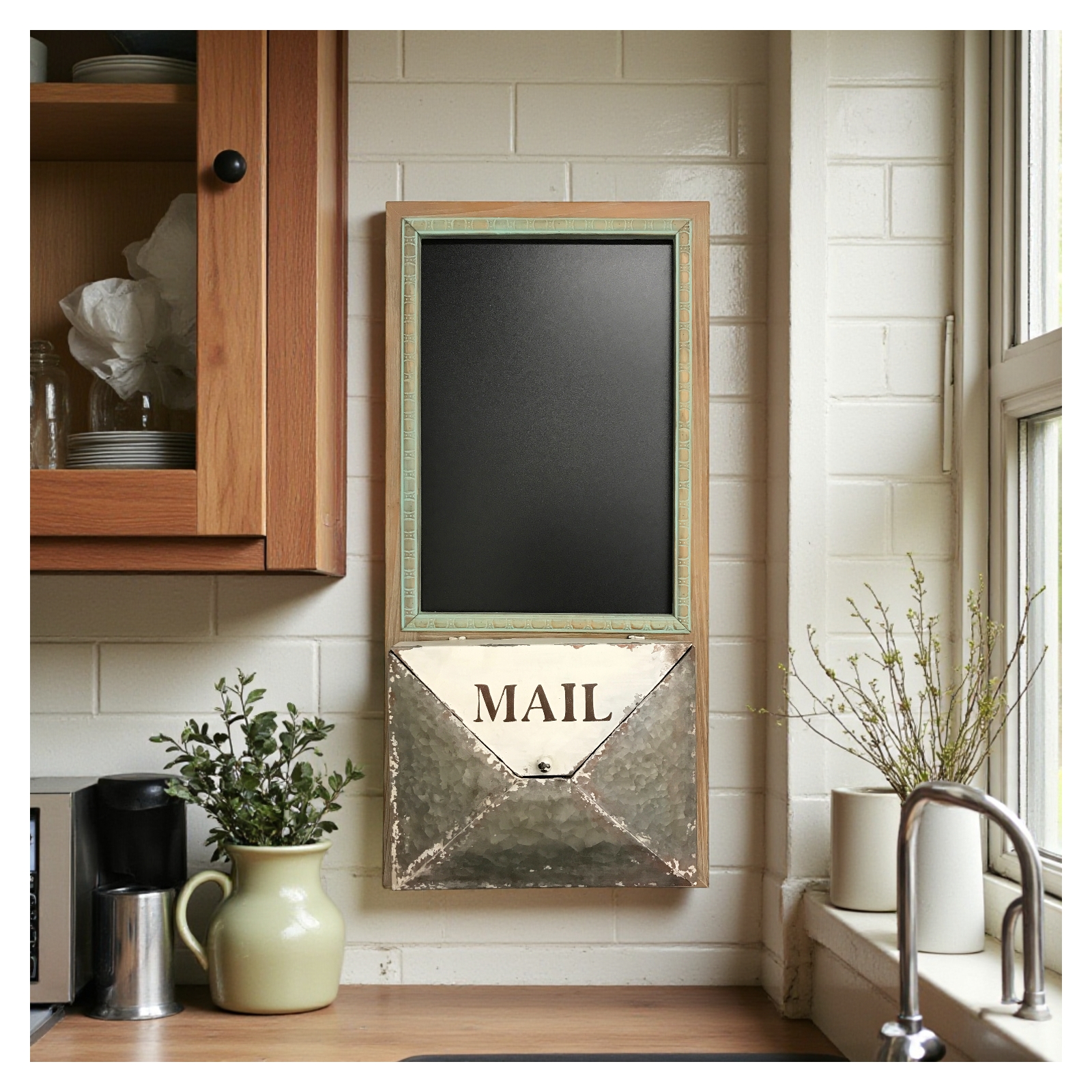 Wall Chalkboard/Letter Rack 